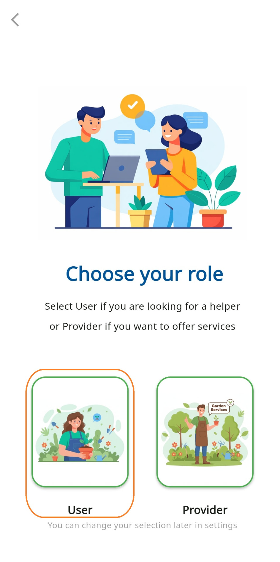 Choose or create a community